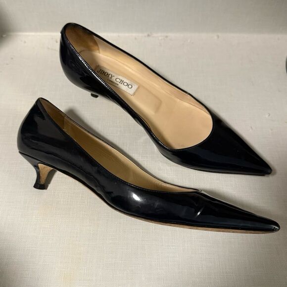 Jimmy Choo Patent leather pointed kitten heels - Picture 2 of 6